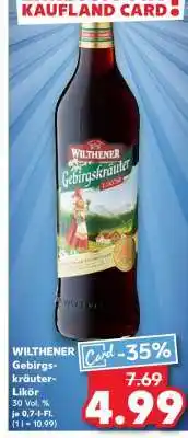 Kaufland WILTHENER Gebirgskräuter-Likör Angebot