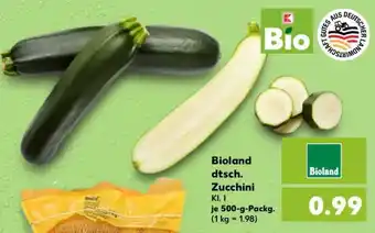 Kaufland Bioland dtsch. Zucchini Angebot