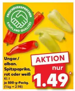 Kaufland Ungar./alban. Spitzpaprika, rot oder weiß Angebot