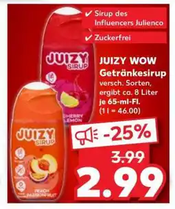 Kaufland JUIZY WOW Getränkesirup Angebot