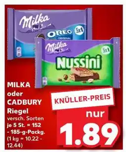 Kaufland Milka oder Cadbury Riegel Angebot