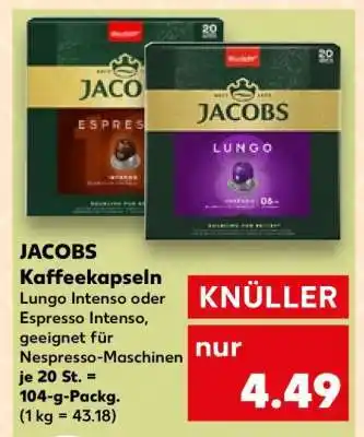 Kaufland JACOBS Kaffeekapseln Angebot