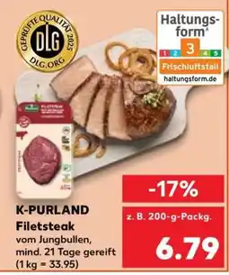Kaufland K-PURLAND Filetsteak Angebot