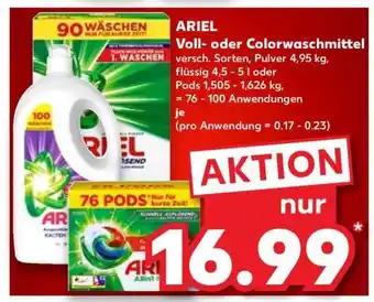 Kaufland ARIEL Voll- oder Colorwaschmittel Angebot