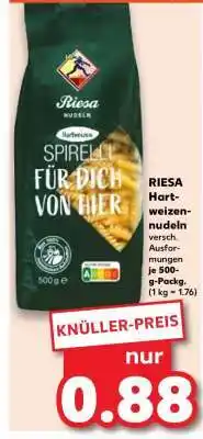 Kaufland RIESA Hartweizennudeln Angebot
