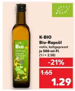Kaufland K-BIO Bio-Rapsöl Angebot