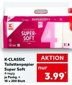 Kaufland K-CLASSIC Toilettenpapier Super Soft Angebot