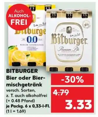 Kaufland BITBURGER Bier oder Biermischgetränk Angebot