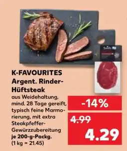 Kaufland K-FAVOURITES Argent. Rinder-Hüftsteak Angebot