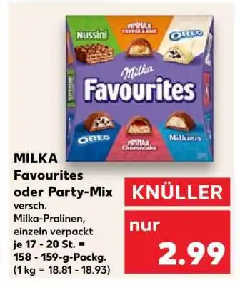 Kaufland MILKA Favourites oder Party-Mix Angebot