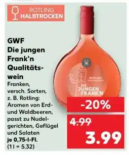 Kaufland GWF Die jungen Frank'n Qualitätswein Angebot