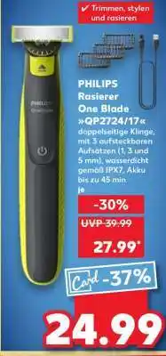 Kaufland PHILIPS Rasierer One Blade QP2724/17 Angebot