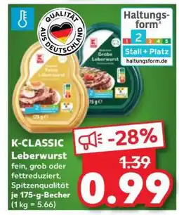 Kaufland K-CLASSIC Leberwurst Angebot