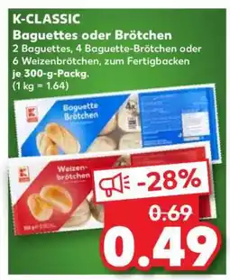 Kaufland K-CLASSIC Baguettes oder Brötchen Angebot