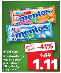 Kaufland mentos Kaubonbons Angebot
