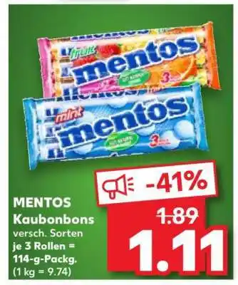 Kaufland mentos Kaubonbons Angebot