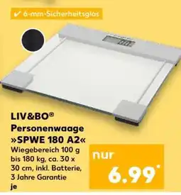 Kaufland LIV&BO Personenwaage SPWE 180 A2 Angebot
