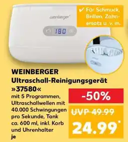 Kaufland WEINBERGER Ultraschall-Reinigungsgerät 37580 Angebot