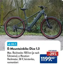 Aldi Süd E-Mountainbike Dice 1.3 Angebot
