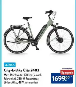 Aldi Süd City-E-Bike Cita 2403 Angebot