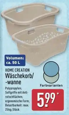 Aldi Nord HOME CREATION Wäschekorb/-wanne Angebot