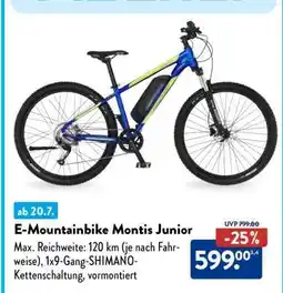 Aldi Süd E-Mountainbike Montis Junior Angebot