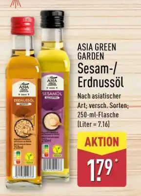 Aldi Nord ASIA GREEN GARDEN Sesam-/Erdnussöl Angebot