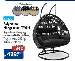 Aldi Süd Polyrattan-Hängesessel TWIN Angebot
