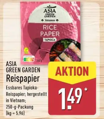 Aldi Nord ASIA GREEN GARDEN Reispapier Angebot