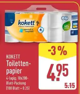 Aldi Nord KOKETT Toilettenpapier Angebot