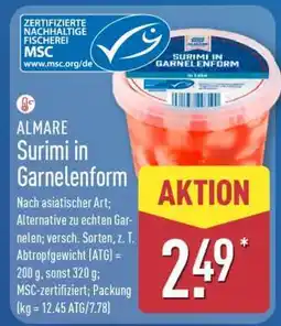 Aldi Nord ALMARE Surimi in Garnelenform Angebot