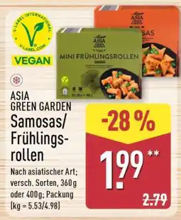 Aldi Nord ASIA GREEN GARDEN Samosas/Frühlingsrollen Angebot