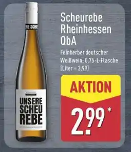 Aldi Nord Scheurebe Rheinhessen QbA Angebot