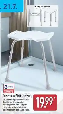 Aldi Nord Duschhilfe/Toilettensitz Angebot