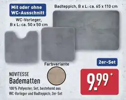Aldi Nord NOVITESSE Badematten Angebot