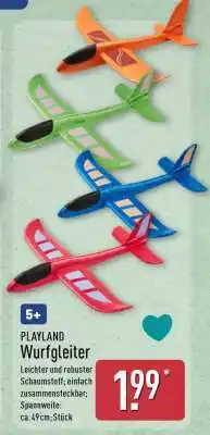 Aldi Nord PLAYLAND Wurfgleiter Angebot