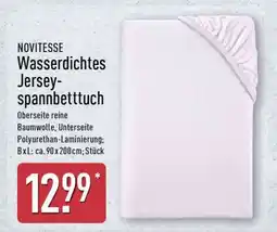 Aldi Nord NOVITESSE Wasserdichtes Jersey-spannbetttuch Angebot