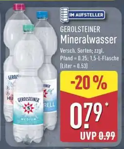 Aldi Nord Gerolsteiner Mineralwasser Angebot