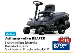Aldi Nord Aufsitzrasenmäher REAPER Angebot