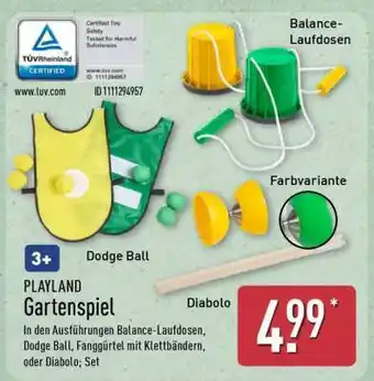 Aldi Nord PLAYLAND Gartenspiel Angebot