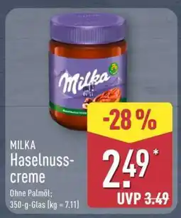 Aldi Nord MILKA Haselnusscreme Angebot