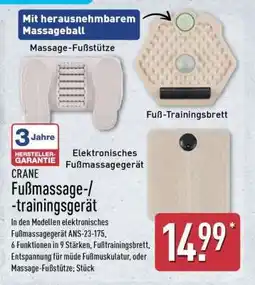 Aldi Nord CRANE Fußmassage-/-trainingsgerät Angebot