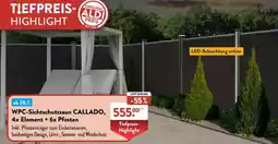 Aldi Nord WPC-Sichtschutzzaun CALLADO, 4x Element + 6x Pfosten Angebot