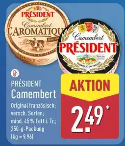 Aldi Nord PRÉSIDENT Camembert Angebot