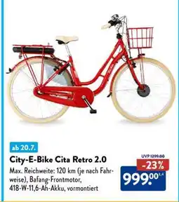 Aldi Nord City-E-Bike Cita Retro 2.0 Angebot