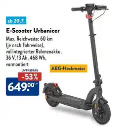 Aldi Nord E-Scooter Urbanicer Angebot