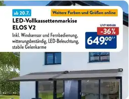 Aldi Nord LED-Vollkassettenmarkise ELOS V2 Angebot