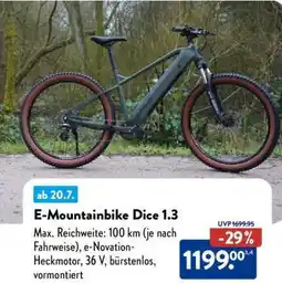 Aldi Nord E-Mountainbike Dice 1.3 Angebot