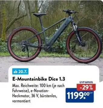 Aldi Nord E-Mountainbike Dice 1.3 Angebot