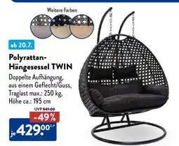 Aldi Nord Polyrattan-Hängesessel TWIN Angebot